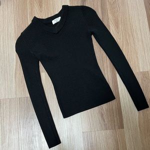 Arizona babaton rib knit long sleeve sweater